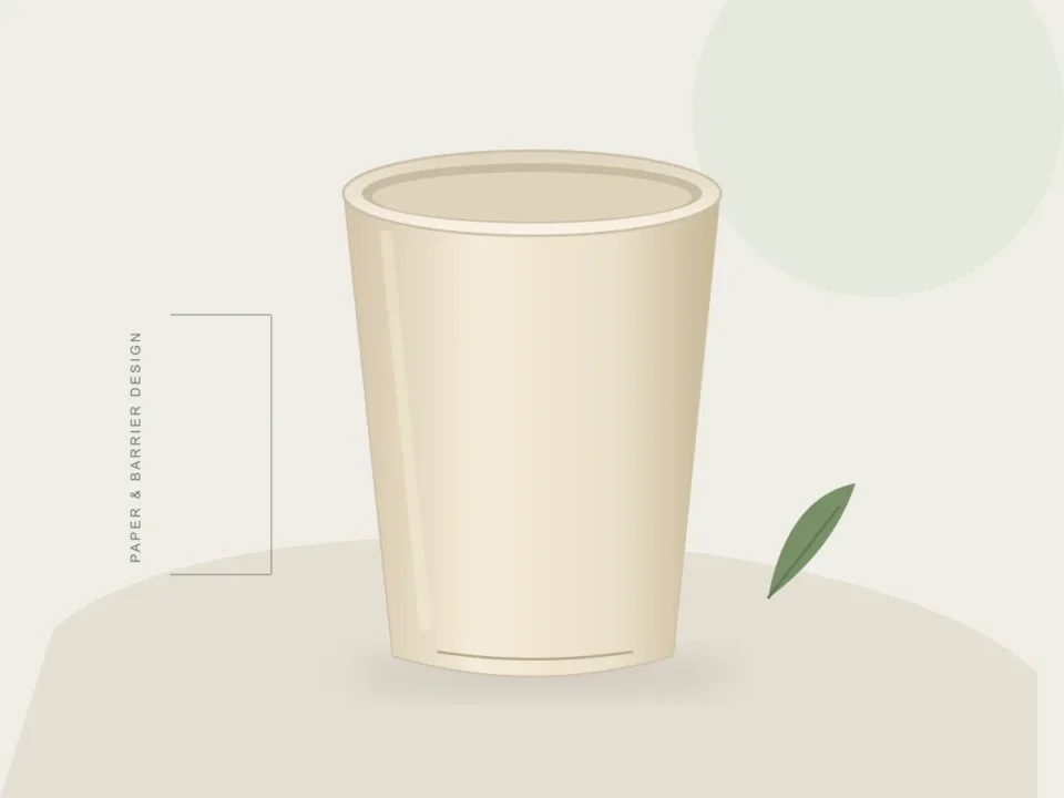 Conceptual paper cup illustration; not an exact product photograph